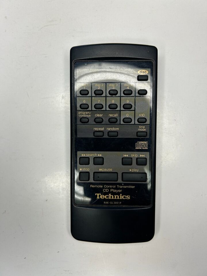 Technics RAK-SL3001P Remote Control, OEM for SLPC15 SLPC20 SLPC25 SLPC30 SLPC33+  			