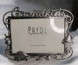 Pride Internal Grandkids  Pewter Picture Frame  6&quot; x 4&quot;Photo  Frame 7&quot;X6&quot; New - $12.86