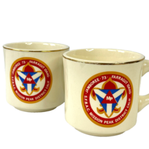Boy Scouts Jamboree 73 Mission Peak CA Idaho 2 Vtg Diner Coffee Mug Bundle USA - £26.57 GBP
