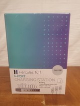 Hercules Tuff 6 PORT Charging Station for Multiple Devices SILVER HT-CS-... - $16.79