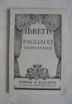 1920s Play Booklet Pagliacci by Leoncavallo - $17.82