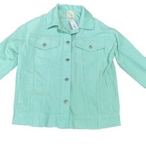 Francesca’s Corduroy Jacket Size Large tgla Mint Green - £22.01 GBP