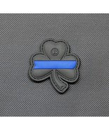 Thin Blue Line Clover PVC Uniform Patch Police Morale Lucky Irish LEO Hook  - €7,12 EUR