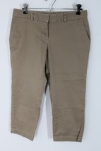 Lands End 6P Khaki Fit 1 Cotton Stretch Chino Capri Pants - £17.05 GBP