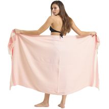 M.O.S Beach Towels Oversized Sand Free Quick Dry 100 Percent Cotton (S2 Pink) - £15.72 GBP