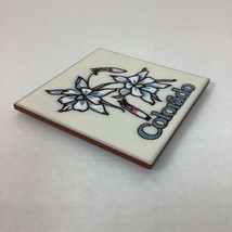 Colorado Blue Columbine Flower Floral 6&quot; Square Ceramic Trivet Tile Deco... - $21.49