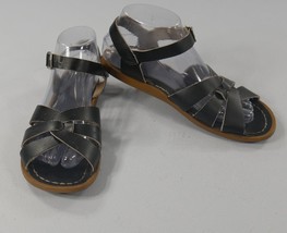 The Salt Water Sandal Navy Blue / Black Leather Strappy Sandals Womens S... - £27.17 GBP