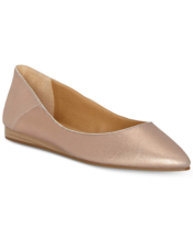 NEW LUCKY BRAND PINK  LEATHER POINTY FLATS PUMPS SIZE 7.5 M  $79 - $59.99