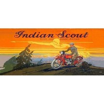 (2) American Flyer Allaboard Billboard Indian Scout Adhesive Sticker - £4.70 GBP