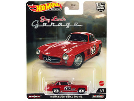 Mercedes-Benz 300 SL #263 Red Weathered Jay Leno&#39;s Garage Diecast Car Hot Wheels - £15.17 GBP