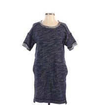 Madewell textured sweater dress with drop waist and two front pockets Navy Small - £21.39 GBP