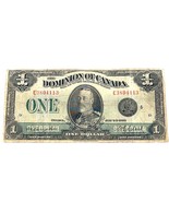 1923 Dominion of Canada $1 Note in Fine Condition Pick #33o - $68.22 CAD