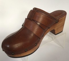 ARIAT Bridlespur Double Buckle Leather Clogs, Brown (Size 9 B) - $39.95
