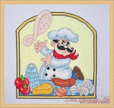 Sale!!! Pizza Chef By Cross Stitching Art Design - £35.16 GBP