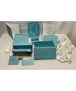 Lot TIFFANY &amp; CO. EYEGLASS/SUNGLASS Hard Case/Gift Card Boxes/Bag/Ribbons - $133.64