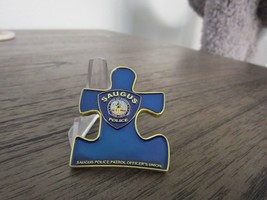 Saugus Police Department MA Autism Awareness Challenge Coin #649U - £27.68 GBP