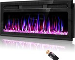 60 Inch Electric Fireplace, Wall Mounted And Recessed Fireplace Linear F... - $518.99