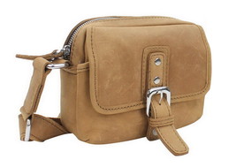 Vagarant Traveler 8 in. Cowhide Leather Shoulder Waist Bag LS27.BRN - £61.86 GBP