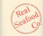 Real Seafood Co. Menu Portside Festival Marketplace N Summit Toledo Ohio... - £29.52 GBP