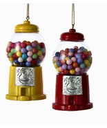 Kurt Adler Gumball Machine Ornaments - Set of 2 - £17.11 GBP