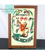 Rare! Goofy in &#39;&#39;Go Fish&#39;&#39;. Vintage Wall art. Kazama. Disney - $445.00