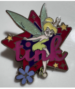 Disney Tinkerbell TINK Star Glitter Wings Flowers 2010 Pin - $16.26 CAD