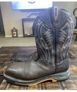 Ariat Boots Mens 11 D  Workhog Composite Toe Work Brown Leather Waterproof - $89.05