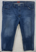 The Foundry Straight Jeans Mens Size 52x30 Mid Rise Medium Wash Blue Den... - $12.86