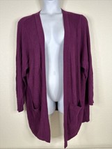 Torrid Womens Plus Size 4 (4X) Purple Knit Pocket Open Front Cardigan - £15.24 GBP