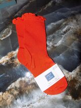 Janie and Jack Orange Ruffle Top Socks Shoe Size 10-11 Girl's NEW - $7.60