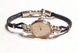 Antique Diamond &amp; 14K White Gold Ladies Elgin Watch - £785.59 GBP