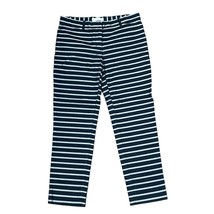 Gap Slim Cropped Pants Size 2 Navy Blue White Striped Stretch Blend 31X26 - £15.81 GBP