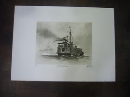 Victoria Harbour By John Kelly Ap Signed On Heavy Paper - £33.35 GBP
