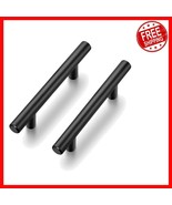 Matte Black Stainless Steel Cabinet Pulls - 12 Pack, 6” Length, Easy Ins... - $30.68
