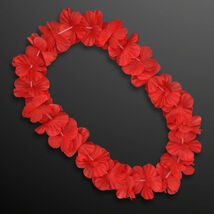 Hawaiian Flower Lei Necklace Red - $7.49