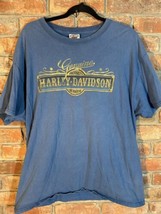 Harley Davidson - Mens Las Vegas Nevada 2010 Blue T-Shirt XL Front And Back - £13.82 GBP
