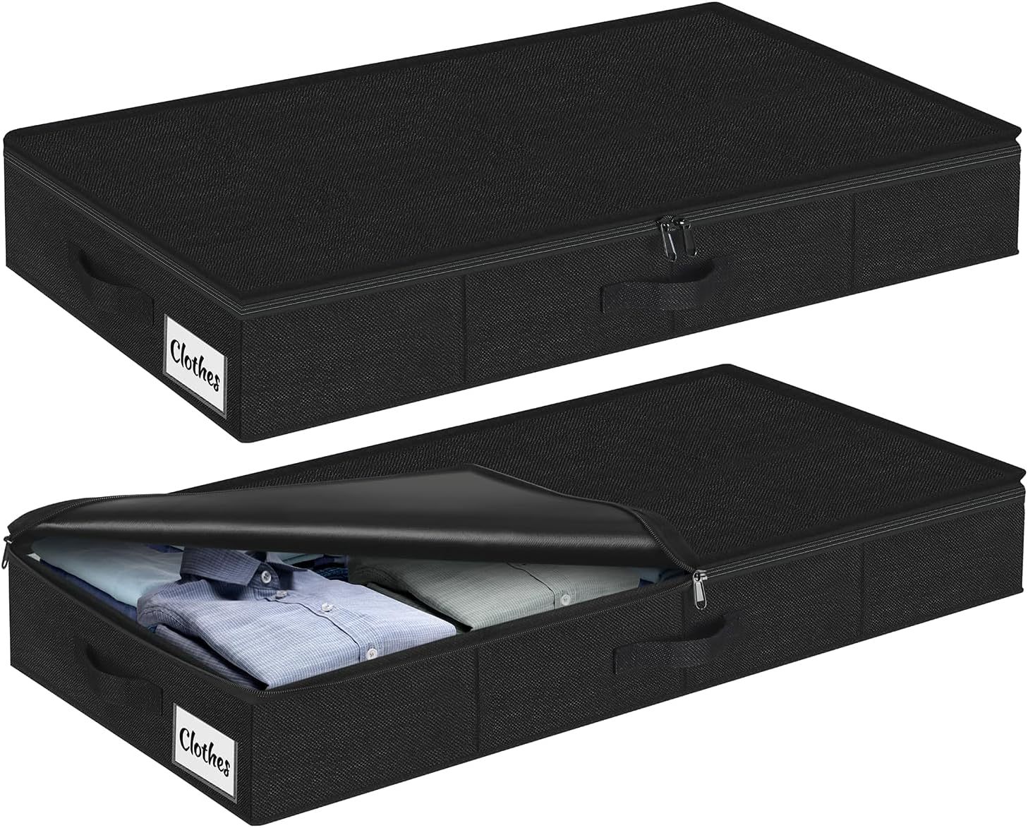 Under Bed Storage Container Bin 2 Pack, 4.5 Inch Slim Low Profile Underbed - $39.99