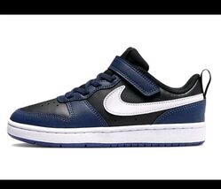 Nike Court Borough Low 2 Kids # 13C Midnight Navy Black White (PS) BQ545... - $40.82