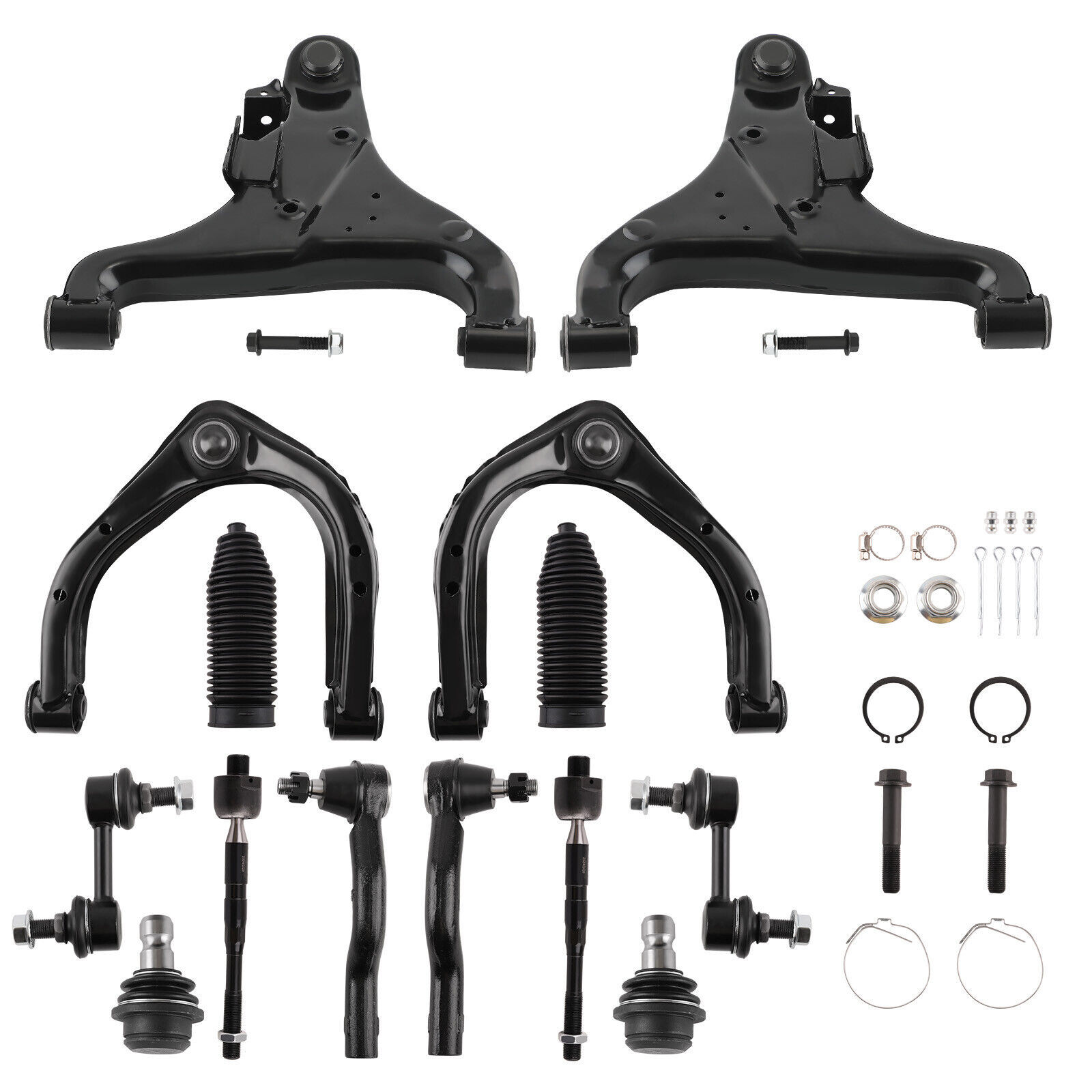 Front Upper Lower Control Arm Tie Rod End Stabilizer For Infiniti QX56 2004-2010