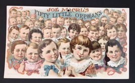 Joe Michl&#39;s Decatur IL Smoke Fifty Little Orphan Cigar advertisement Card - £17.17 GBP