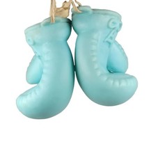 Car Rearview Mirror Interior Hanging Ornaments Boxing Gloves Rubber Blue Vintage - £6.05 GBP