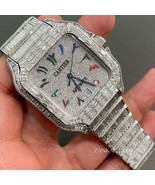 Cartier Santos Baguette Dial VVS Moissanite Diamond Watch - $8,750.00