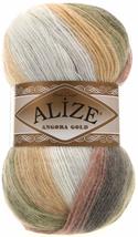 20% Wool 80% Acrylic Soft Yarn Alize Angora Gold Batik Thread Crochet Lace Hand  - £23.63 GBP