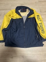 West Virginia Mountaineers Vtg Mens Full Zip Windbreak Size Large Blue Y... - £27.19 GBP