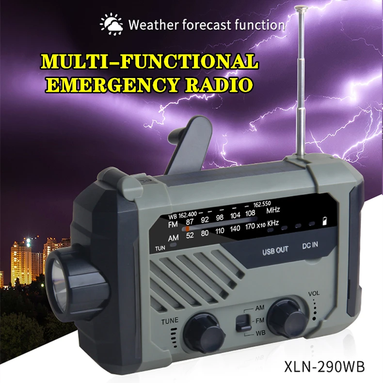 2022 New Portable Solar Radio Hand Crank AM FM NOAA Emergency 3 in 1 Reading Lig - £155.68 GBP