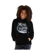 Merry Christmas Unisex Hoodie, Merry Christmas Holiday Wonderland 3D Sce... - $35.63+