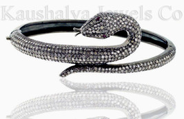 Victorian 7.89ct Rose Cut Diamond Ruby Snake Wedding Women’s Bracelet Ch... - £1,009.61 GBP