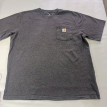 Carhartt K87 CRH Men's Gray Cotton Blend Workwear Short Sleeve T-Shirt Size XL image 8