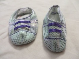 Silver &amp; Purple American Girl Our Generation 18” Doll Tennis Shoe Cleat Slippers - £5.42 GBP
