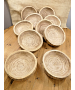 10 Wedding Centerpiece Bowls Wood Live Edge Carved Display Bark Resell W... - $119.99